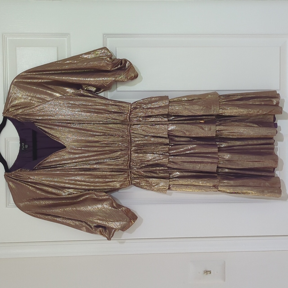 Metallic Ruffled Dress - Picture 2 of 2